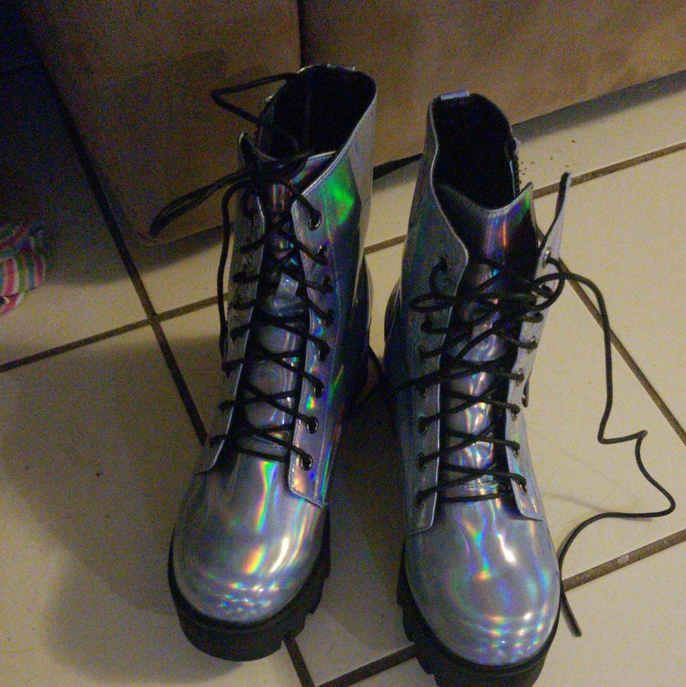 Opalescent Odyssey Dolls Kill Current Mood Boots